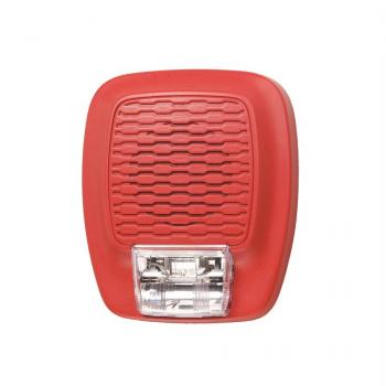HHSLF15R - Còi kết hợp đèn nháy cảnh báo tần số thấp với mức cài đặt cố định 15, màu đỏ