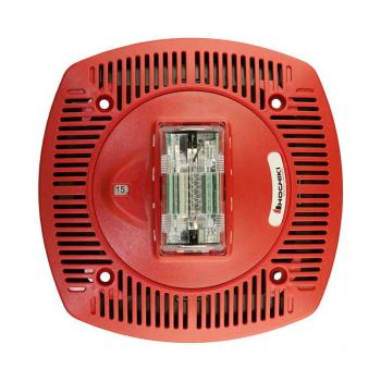 HSSPK24-CLPR - loa cảnh báo/đèn nháy kết hợp 24VDC, nhiều mức cài đặt, gắn trần, màu đỏ