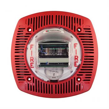 HSSPK24-WLPR loa cảnh báo/đèn nháy kết hợp 24VDC, nhiều mức cài đặt, treo tường, màu đỏ